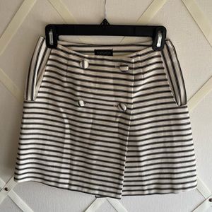 Topshop black and white striped skirt with buttons!